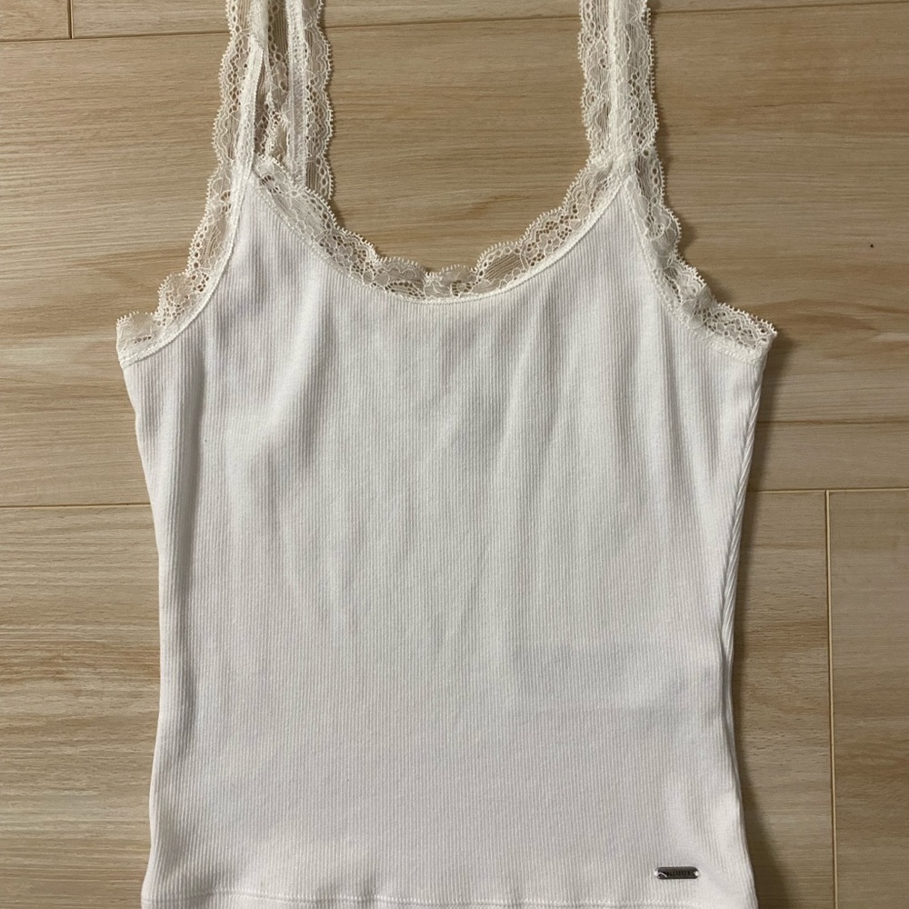 Hollister White Lace Tank